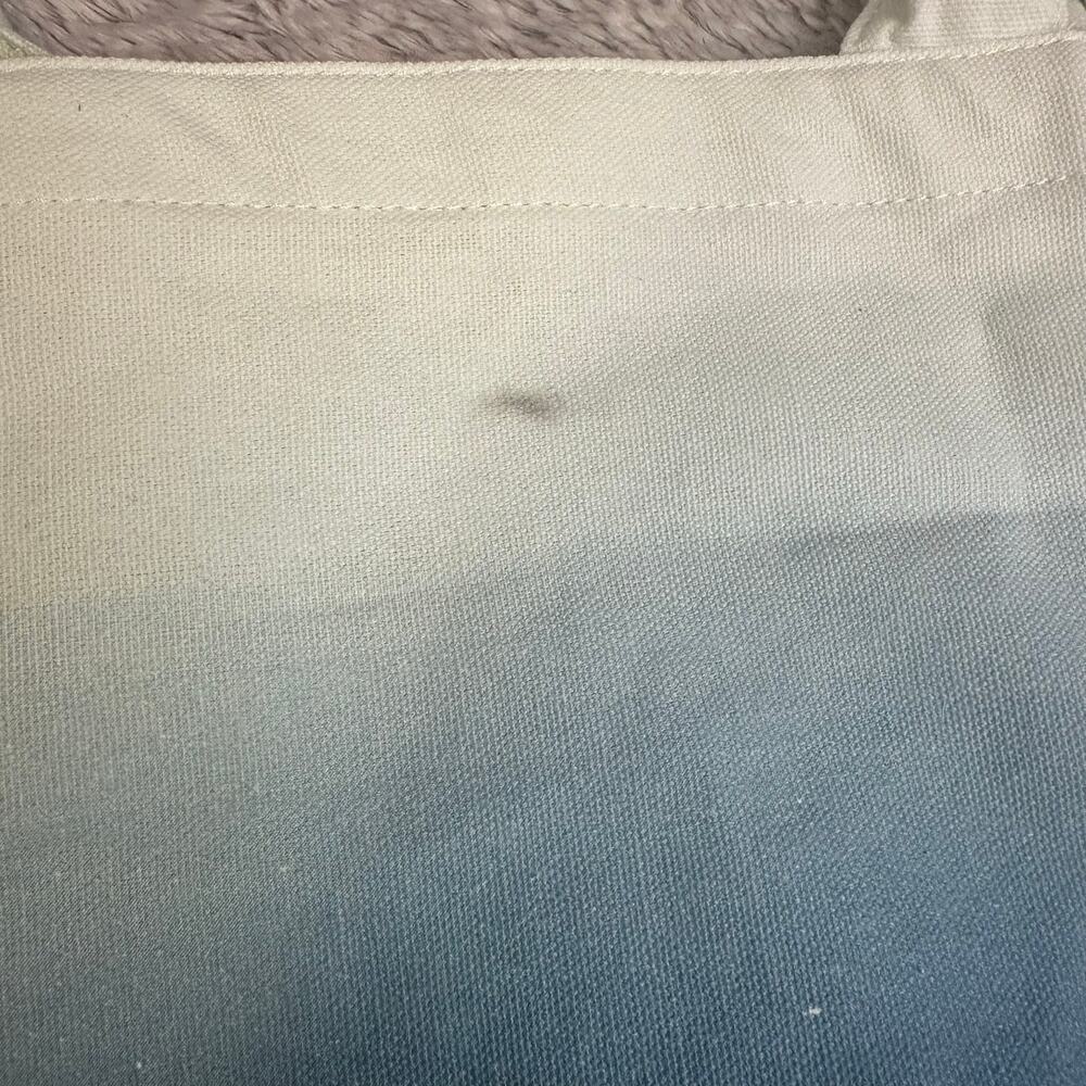 Athleta Blue White Ombre Beach Tote Bag 100% Cotton - Picture 6 of 6